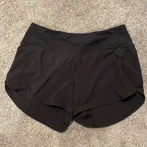 Lululemon black running shorts size 6